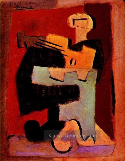 Mann a la mandoline 1920 Kubismus Pablo Picasso Ölgemälde